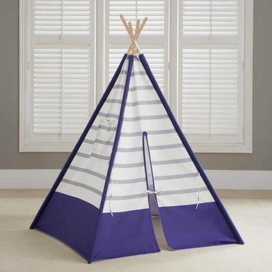 Asweets Teepee White&Blue Playtent Indoor Play