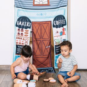 Asweets Reversible Coffee Shop&Library Doorway Playhome