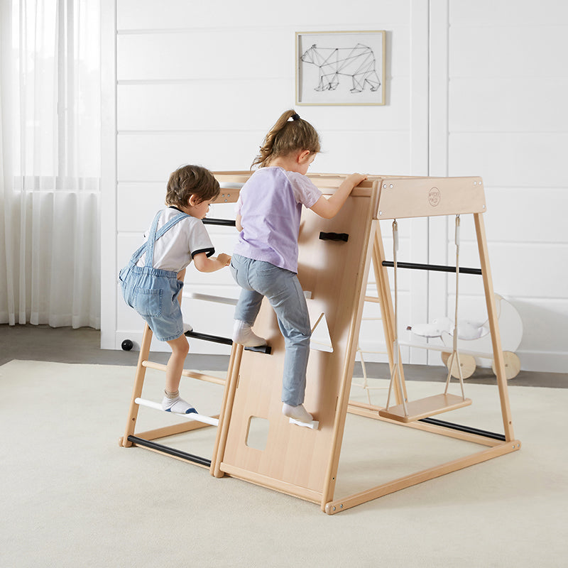 Asweets Wooden Kids Climber Gym